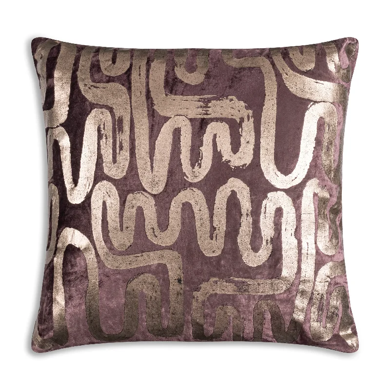 Best Deal of the Day Mila Circular Abstract Brown Gold Pillow