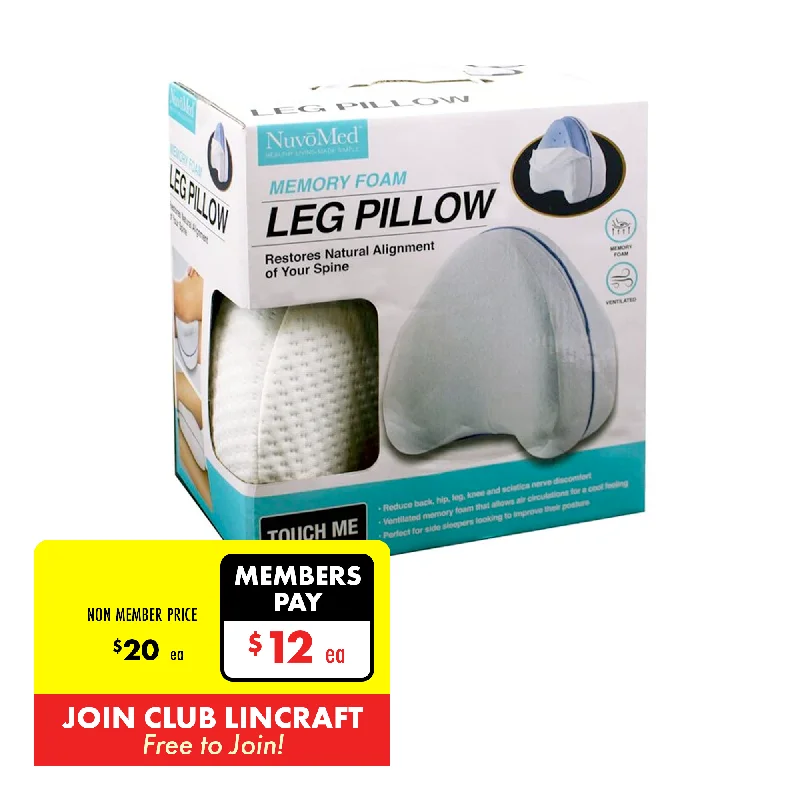 Super Low Prices NuvoMed Memory Foam Leg Pillow