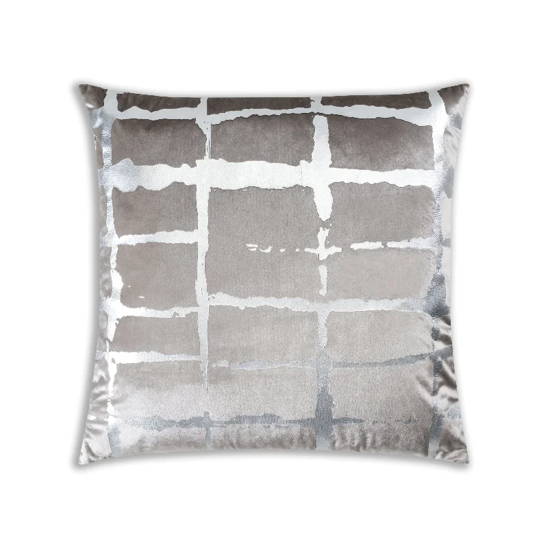 Weekend Deal Rush Oslo Grey And Silver Velvet Pillow