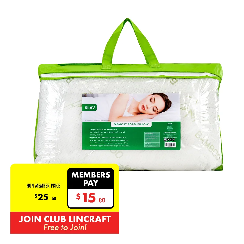 Flash Price Drops Slav Memory Foam Pillow- 41x71cm