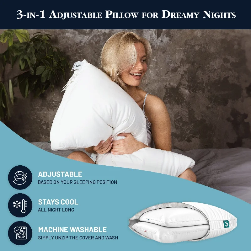 Weekend Big Discount Event 3-in-1 Adjustable Pillow for Dreamy Nights