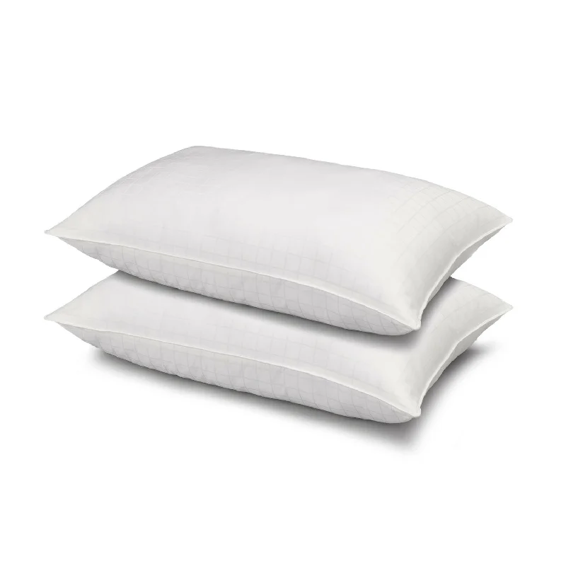 Weekend Only Deals Soft Gel Filled 100% Cotton Dobby Windowpane Shell Stomach Sleeper Pillow