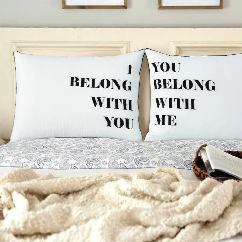 Price Slash Alert Text Pillow-Belongs You & Me
