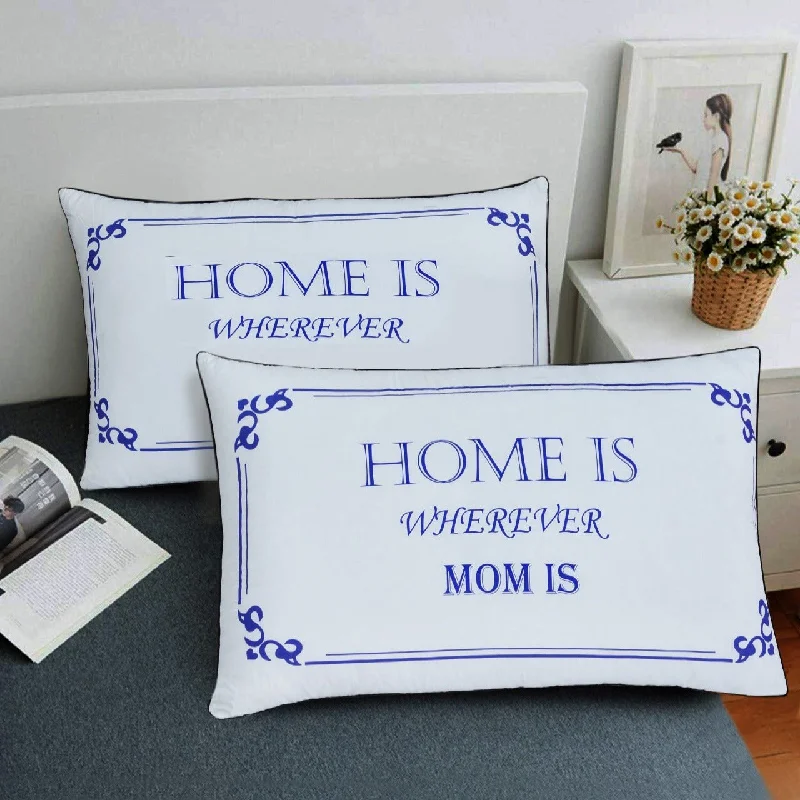Final Clearance Text Pillow-Home Is Mom