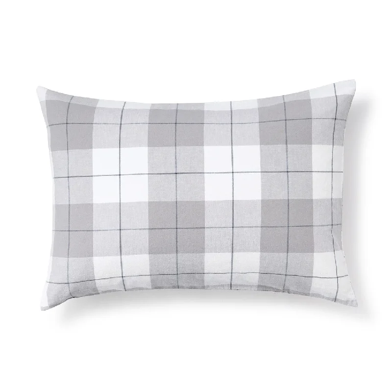 Limited Stock Washed Cotton - Check Pillow Case