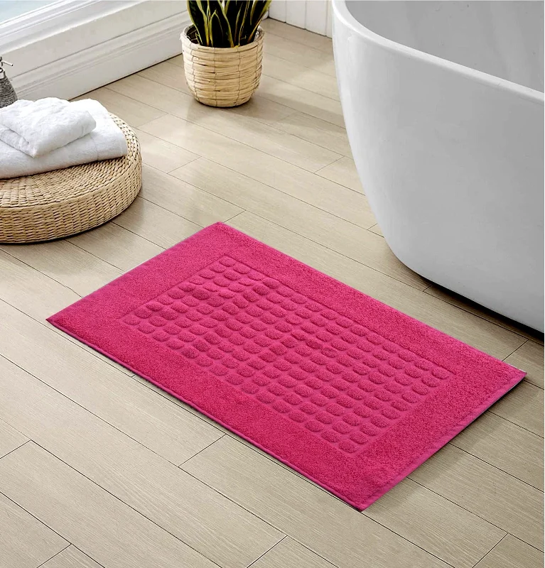 Flash Price Drops 2Pcs 100% Cotton Bath Mat-Pink