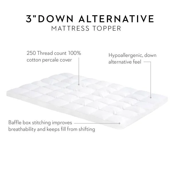 Weekend Deals You’ve Been Waiting For 3" Down Alternative Mattress Topper