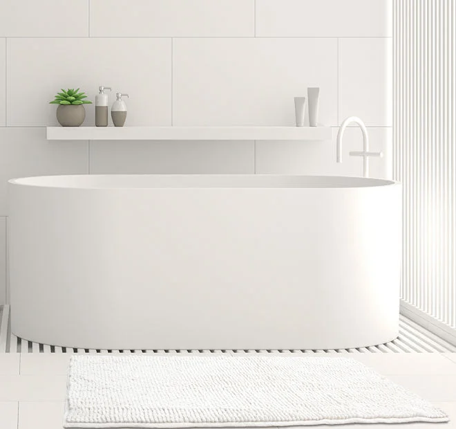 Weekend Shopping Madness Toggle 1600GSM Microfibre Non-Slip Bath Mat Range White