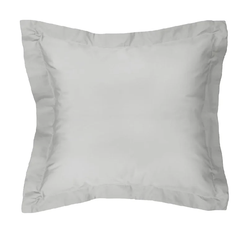 Unseen Savings Tuscan Collection Cotton Percale European Pillowcase Silver