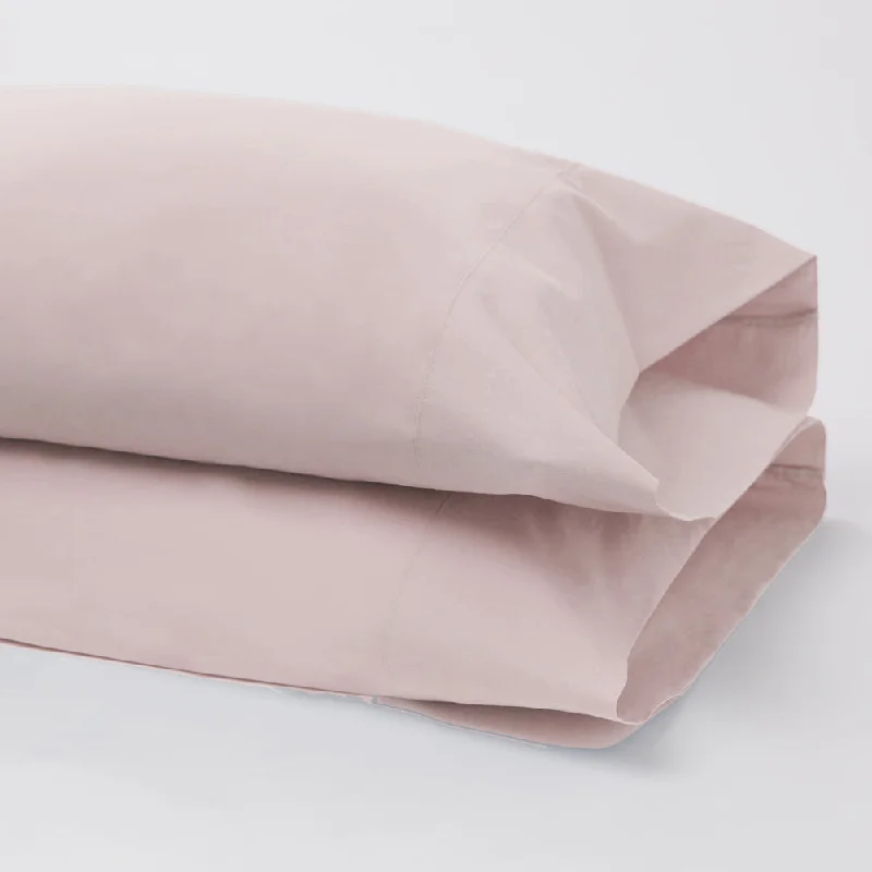 Weekend Steals Await American Made 100% Cool Flow Cotton Pillowcase Pair - Morning Blush