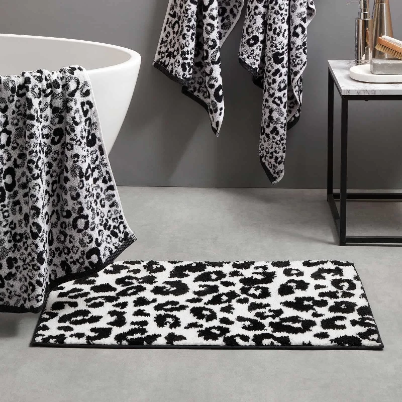 Final Sale Event Animal Print Bath Mat Black