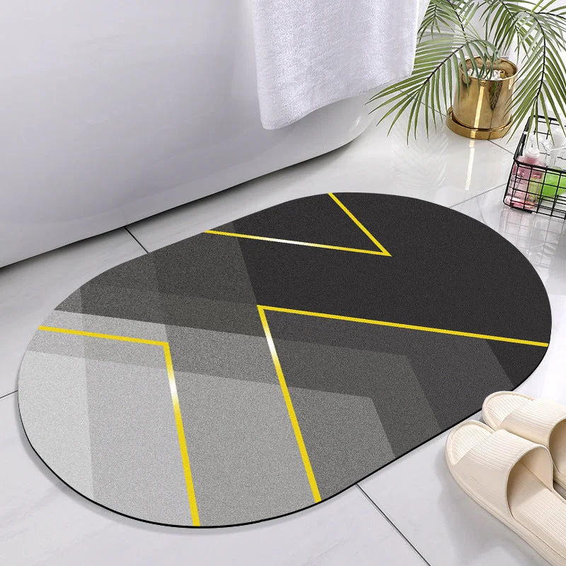 Weekend Shopping Deals Anti-Skid Rubber Bath Mat(5403)-Grey Galaxy