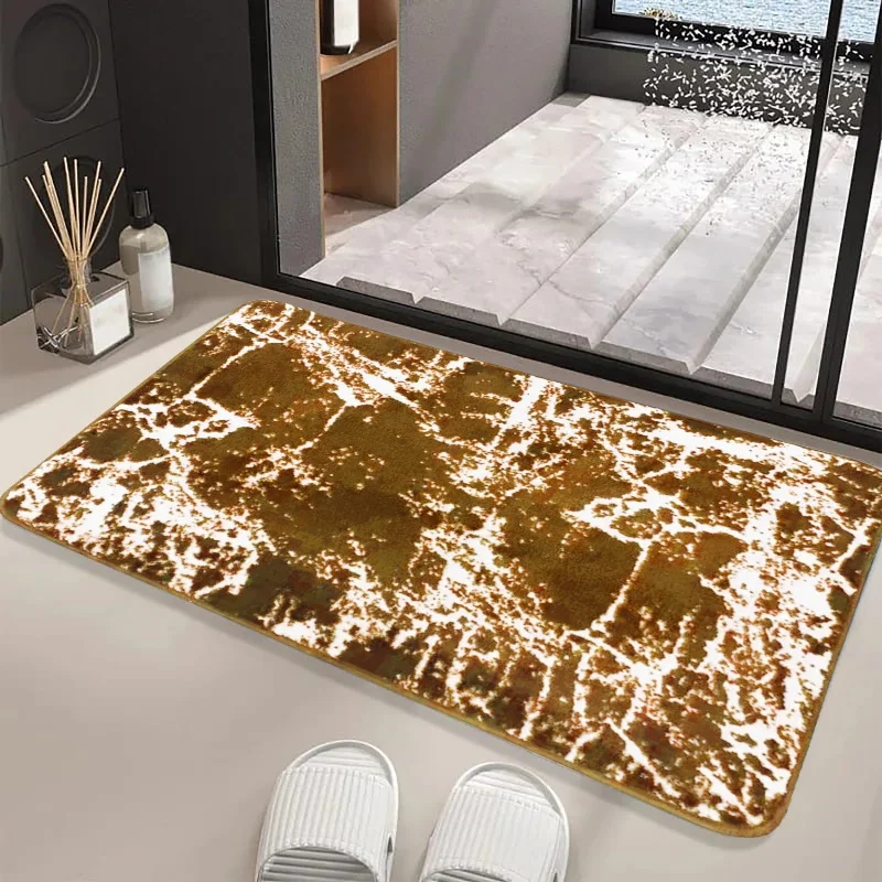 Weekend Shopping Fever Anti-Slip Door Mat(319)-Brown Marble