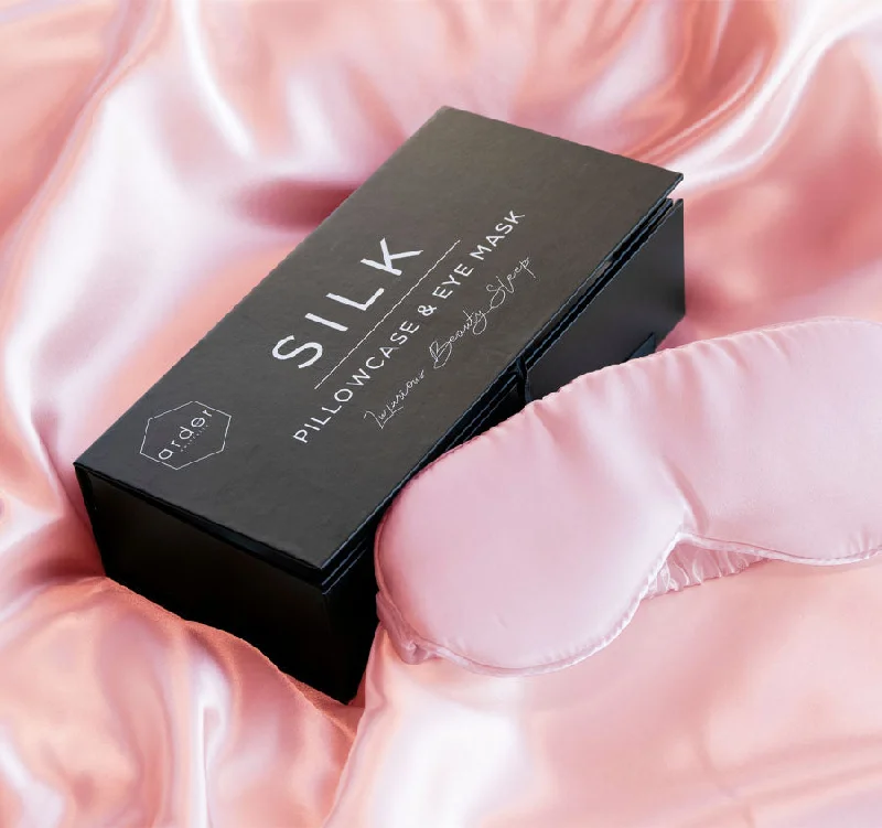 Hot Sale Items Silk Pillowcase and Eye Mask Set Soft Pink