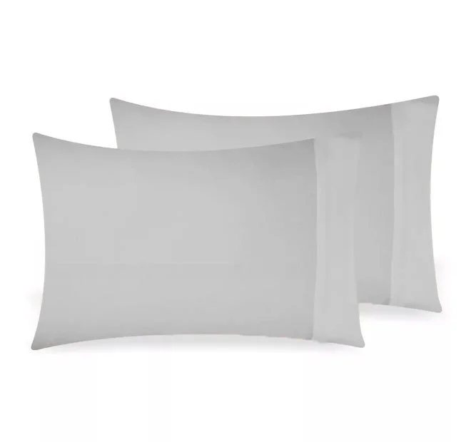 Hurry, Don’t Miss Out Bamboo Eco 400THC Cotton Standard Pillowcase Pair Grey