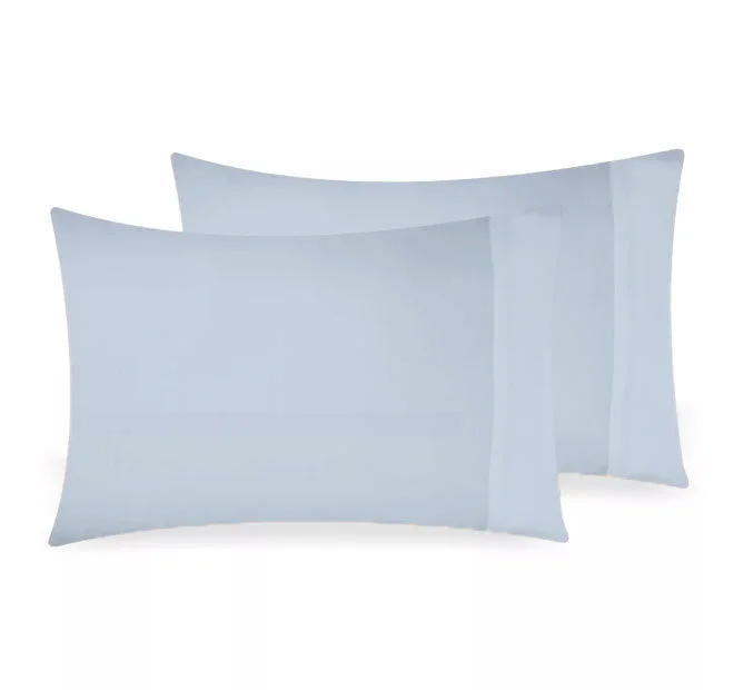 Today's Offer Bamboo Eco 400THC Cotton Standard Pillowcase Pair Sky Blue