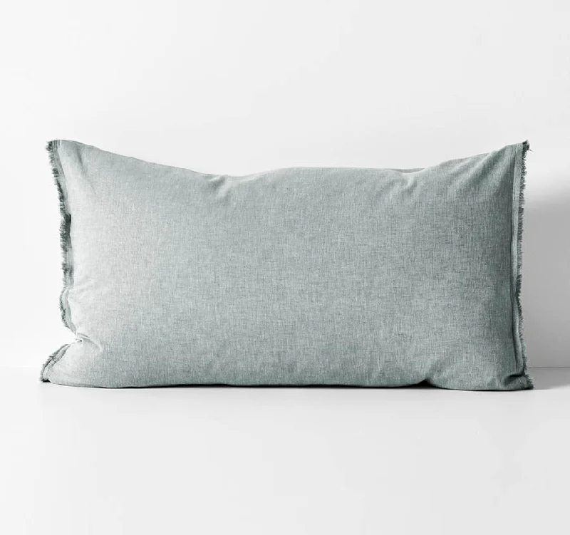 Weekend Sale Day Chambray Fringe Standard Pillowcase Mineral