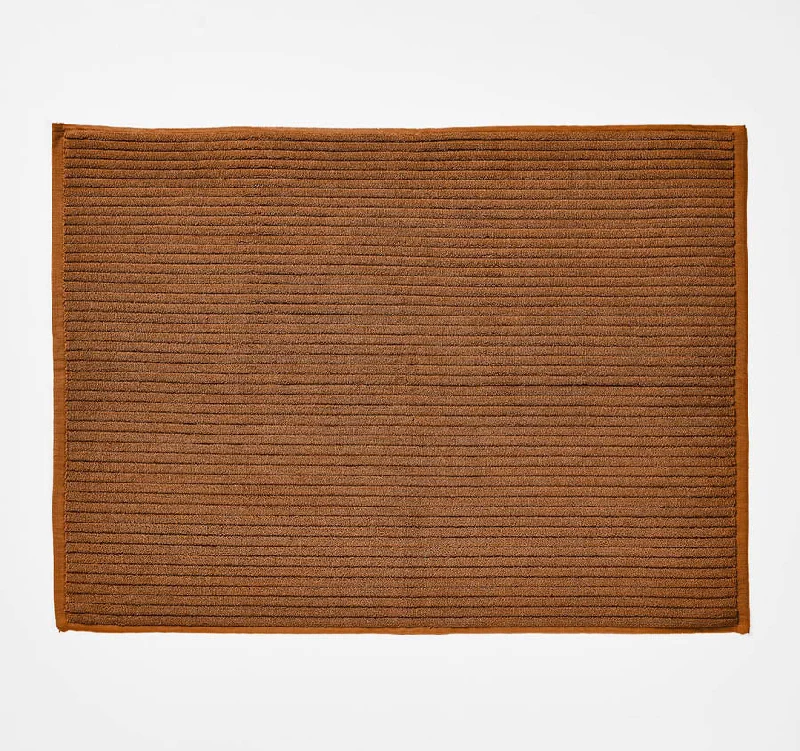 Weekend Price Breaks Paros Rib 840GSM Cotton Bath Mat Bronze