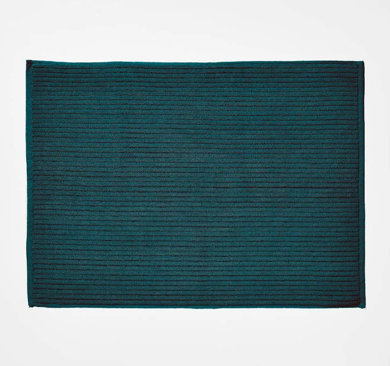 Weekend Special Offers Paros Rib 840GSM Cotton Bath Mat Indian Teal