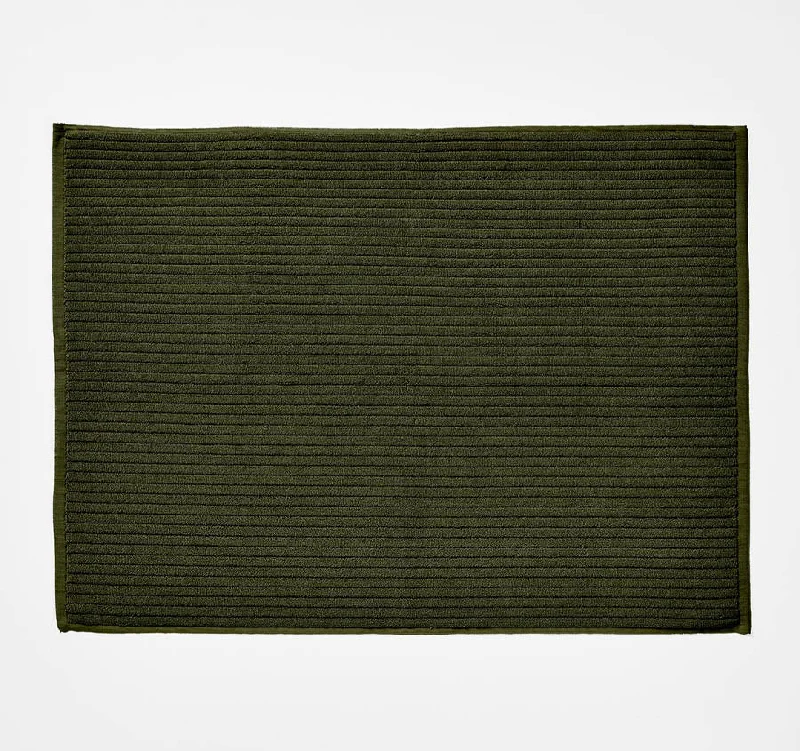 Weekend Buy More Save More Paros Rib 840GSM Cotton Bath Mat Olive Night