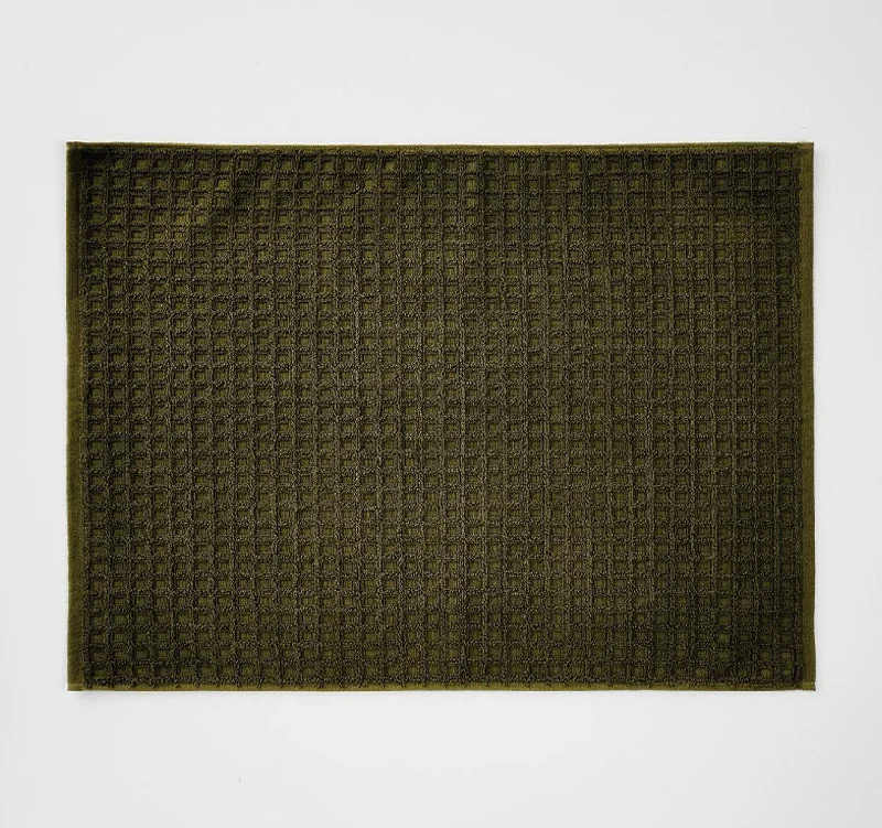 Super Savings Waffle 840GSM Cotton Bath Mat Khaki