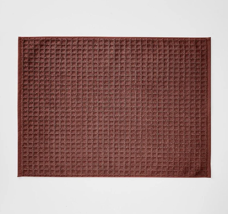 Limited Edition Waffle 840GSM Cotton Bath Mat Mahogany