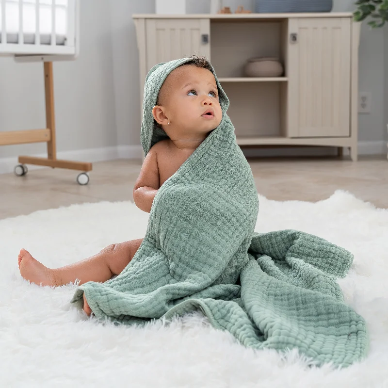 Weekend Hot Deals Comfy Cubs Baby Hooded Towels - Fern