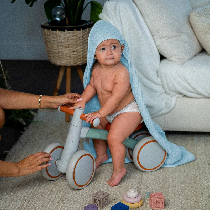 Weekend Discount Fest Comfy Cubs Baby Hooded Towels - Sky Blue