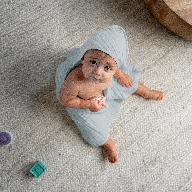 Weekend Price Breaks Comfy Cubs Baby Hooded Towels - Slate Grey