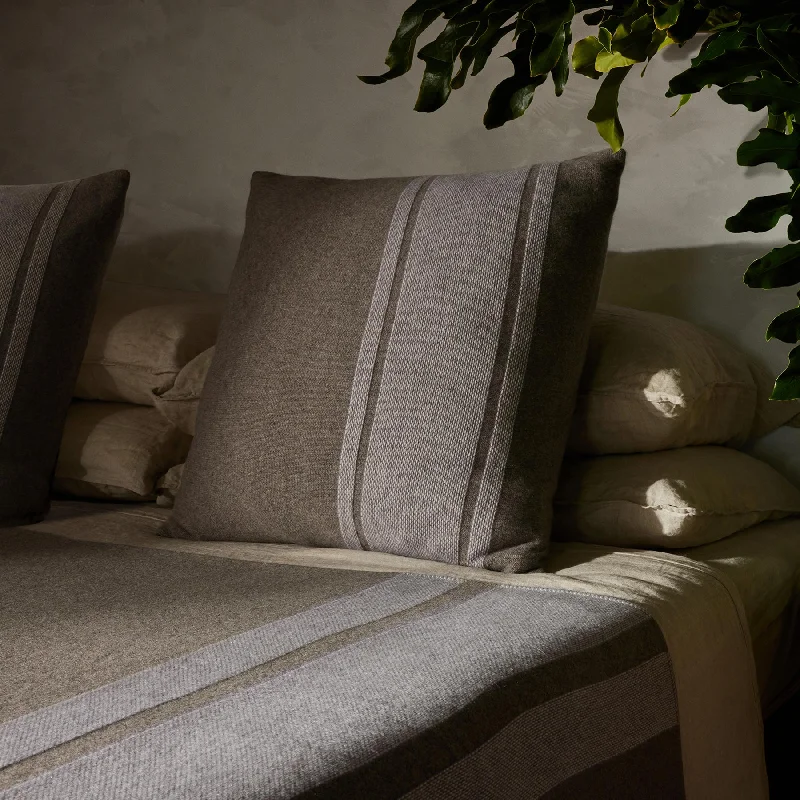Big Sale Event Baja Stripe Sham - Taupe Melange/Ivory