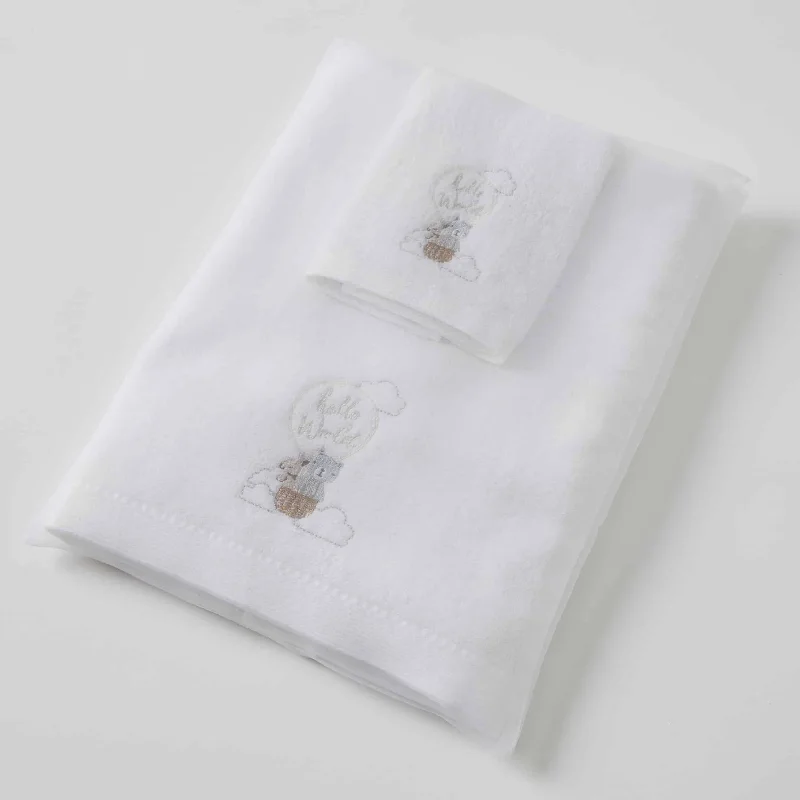 Weekend Hot Offers Balloon Bear | Bath Towel & Face Washer In Organza Bag
