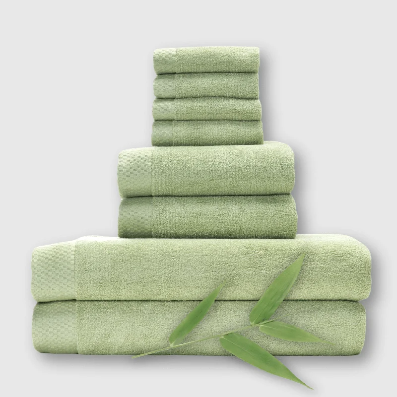 Weekend Flash Offers BedVoyage Bamboo Towel Set 8-Piece from BedVoyage Luxury Viscose - Sage Weekend Flash Offers BedVoyage Bamboo Towel Set 8-Piece from BedVoyage Luxury Viscose - Sage