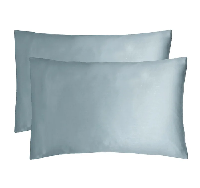Weekend Flash Savings Bamboo Satin Standard Pillowcase Pair Slate Blue