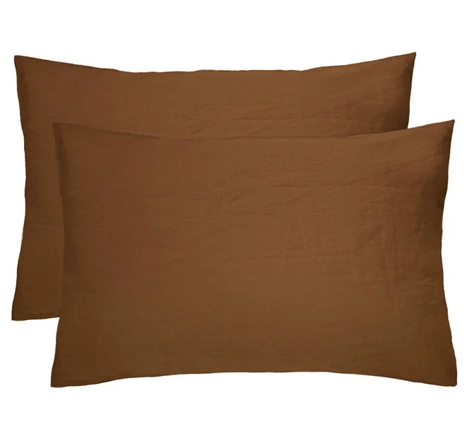 Unseen Savings French Linen Standard Pillowcase Pair Hazel