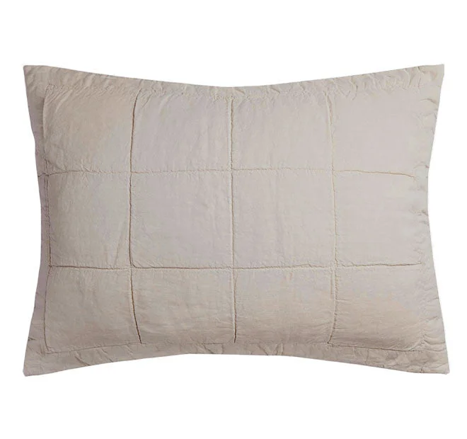 Shop & Save French Linen Standard Pillowsham Pebble