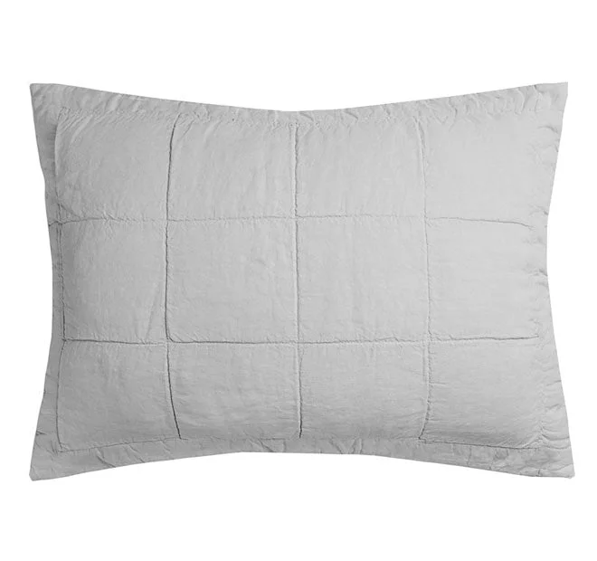 Clearance Event French Linen Standard Pillowsham Silver