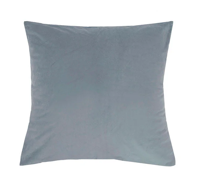 Limited Quantity Velvet European Pillowcase Steel Blue