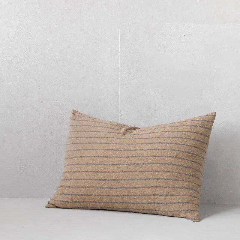 Weekend Savings Bonanza Basix Stripe Linen Pillowcase - Carmel/Tempest