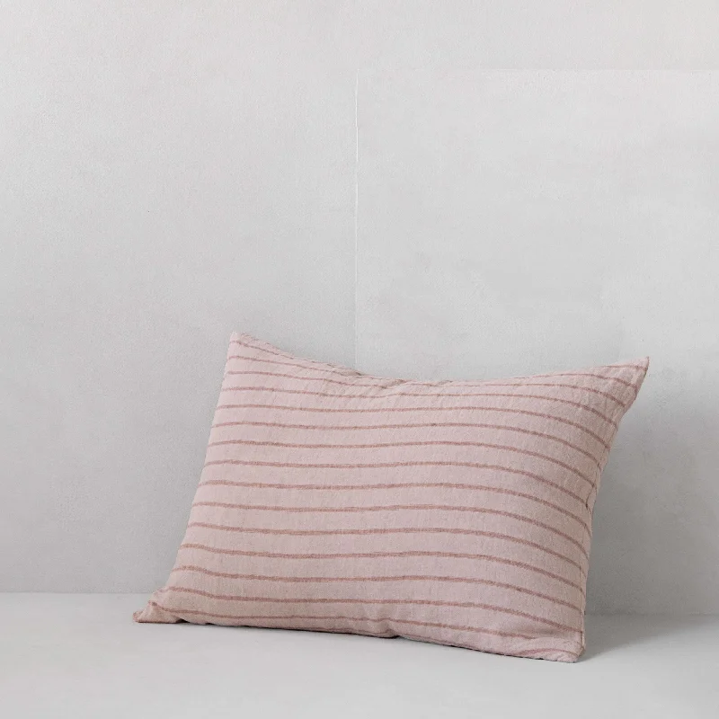 Weekend Price Slash Event Basix Stripe Linen Pillowcase - Rosa/Floss