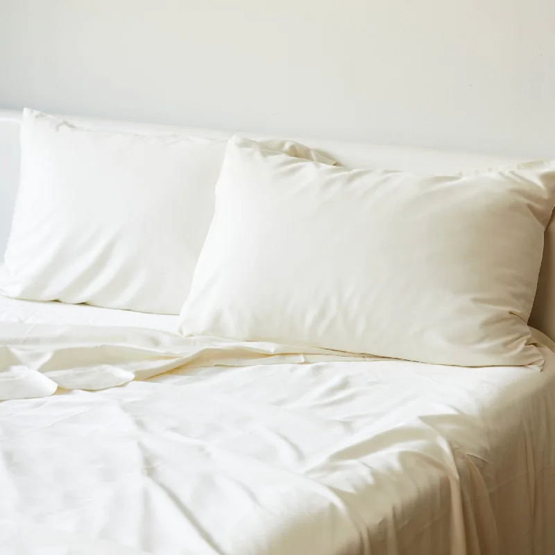 Weekend Only Sale BedVoyage Luxury 100% viscose from Bamboo Pillowcase Set - Ivory