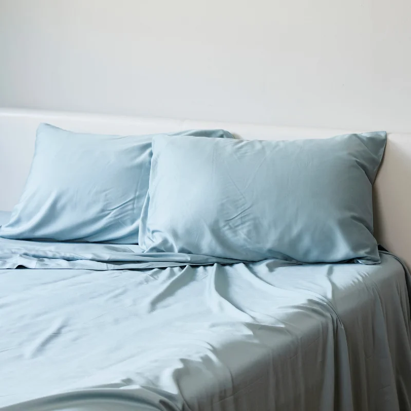 Weekend Discount Fest BedVoyage Luxury 100% viscose from Bamboo Pillowcase Set - Sky