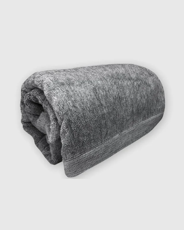 Weekend Special Shopping Event BedVoyage Melange viscose from Bamboo Cotton Bath Sheet - Charcoal