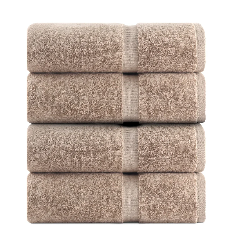Weekend Shopping Deals Galore Belem 04 Pcs Bath Towel | Cotton Sandcastle Tan