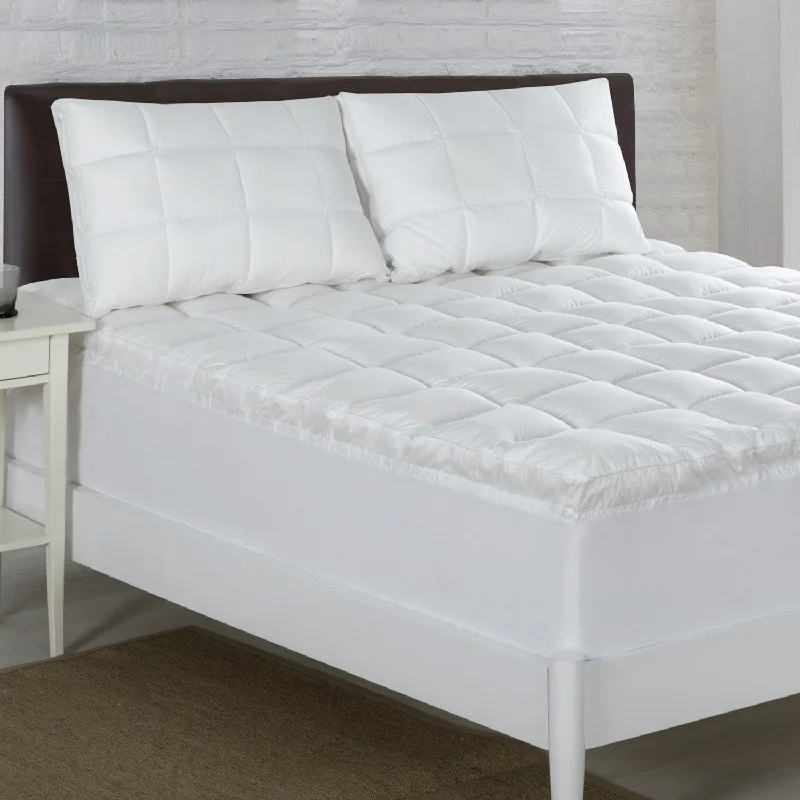 Weekend Bargain Weekends Bianca Bedding RELAX RIGHT PURE MICROFIBRE MATTRESS TOPPER 1000GSM Weekend Bargain Weekends Bianca Bedding RELAX RIGHT PURE MICROFIBRE MATTRESS TOPPER 1000GSM