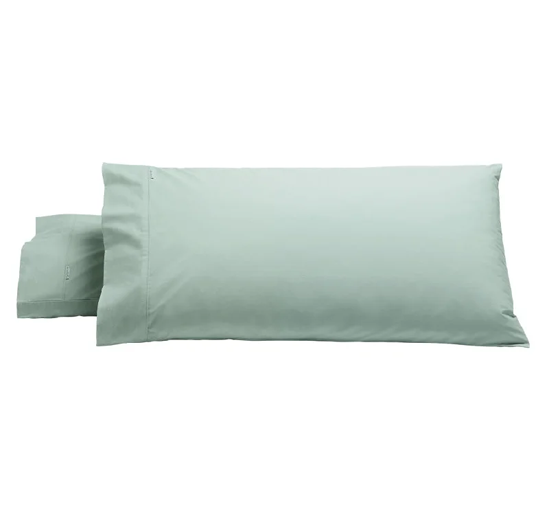 Weekend Steals and Deals Heston 300THC Cotton Percale King Pillowcase Pair Sage