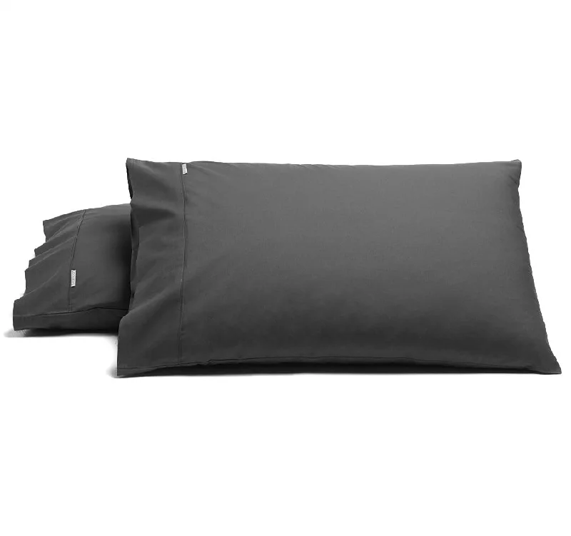 Weekend Shopping Fever Heston 300THC Cotton Percale Standard Pillowcase Pair Charcoal Weekend Shopping Fever Heston 300THC Cotton Percale Standard Pillowcase Pair Charcoal