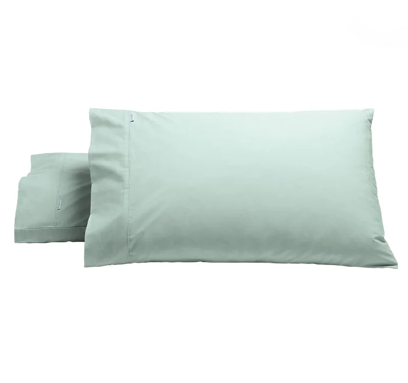 Weekend Price Breaks Heston 300THC Cotton Percale Standard Pillowcase Pair Sage