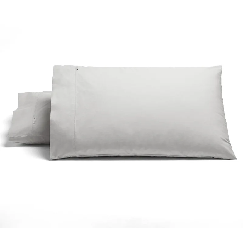 Weekend Buy One Get One Heston 300THC Cotton Percale Standard Pillowcase Pair Silver Weekend Buy One Get One Heston 300THC Cotton Percale Standard Pillowcase Pair Silver