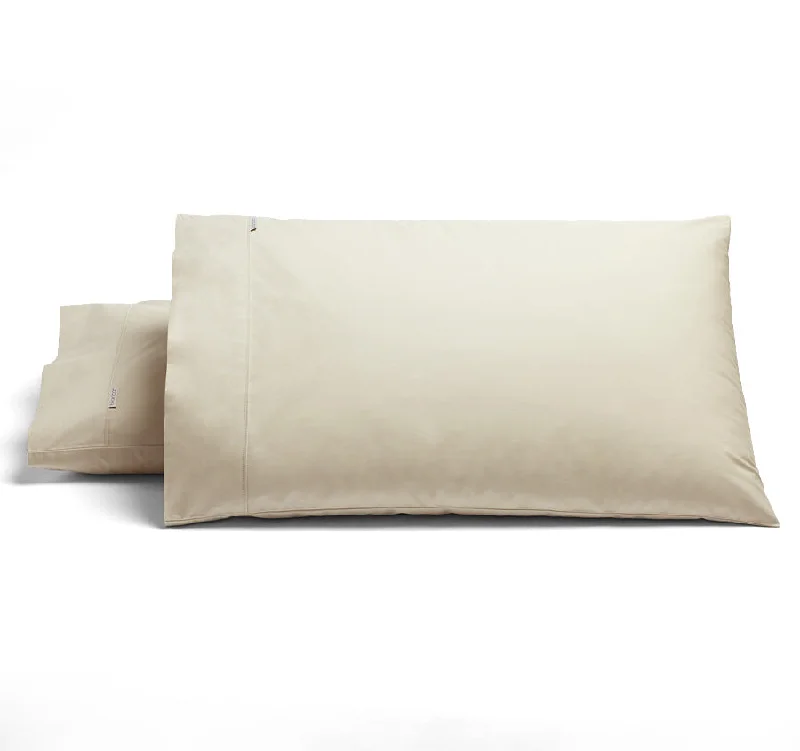 Weekend Clearance Event Heston 300THC Cotton Percale Standard Pillowcase Pair Stone