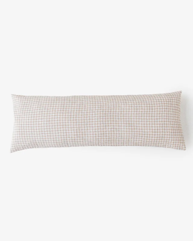 Time-Sensitive Offer Body pillowcase in Natural gingham